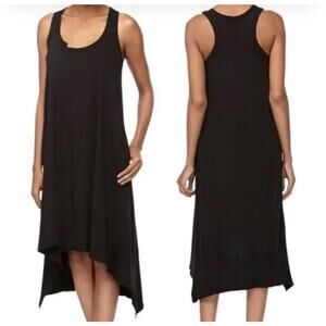 W by Wilt Asymmetric Racerback Tank Dress Size Large Lagenlook Quiet Luxury